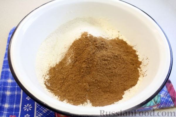 Пшенично-ржаной хлеб с какао, корицей и мёдом